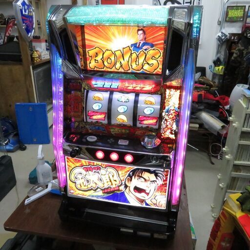 パチスロ実機 サラリーマン金太郎 出世回胴編 コイン不用機 ボリューム調整付き スロット機│江別市のリサイクルショップドロップ