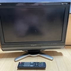 SHARP AQUOS 20V型ワイド　美品リモコン付き