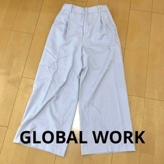 GLOBAL WORK パープル ワイドパンツ