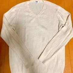 UNIQLO★カシミヤニットソー アイボリー メンズXL