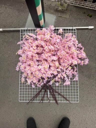 桜の造花背景