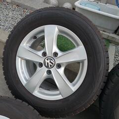 VW純正ホイールバリ山スタッドレスタイヤ4本セット195/65R15