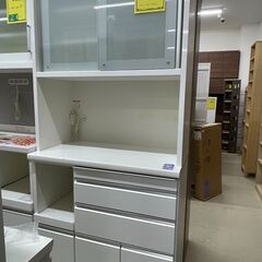 ジモティ来店特価!!!　食器棚　松田家具　ホワイト　　J-0257