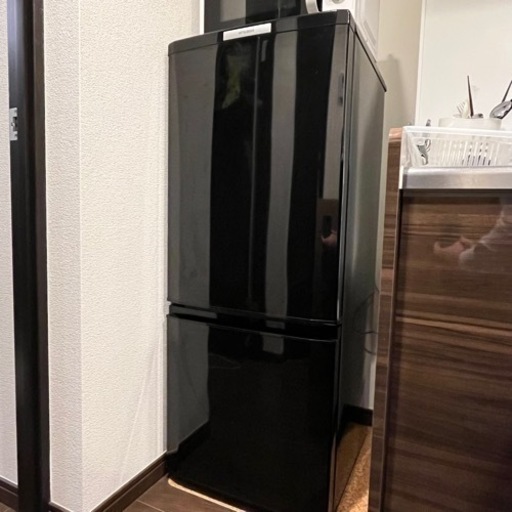3末希望【2013年製】2ドア冷凍冷蔵庫MR-P15W-B（ブラック）