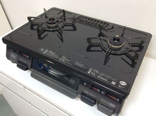 (2/27受渡済)JT6327【RINNAI/リンナイ ガスコンロ LPガス】美品 2019年製 RTE640BK2R 家電 キッチン レンジ ガステーブル 右側強火 ホーロー