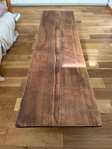 葉山 桜花園　デッドストック杉板 無垢材 テーブル 座卓