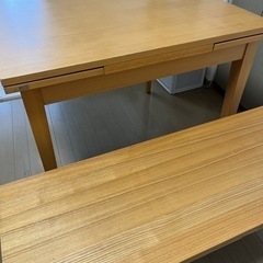 【無印良品】無垢ダイニングテーブル&ベンチ