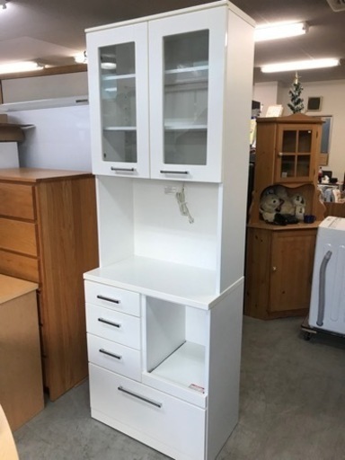 ニトリ★キッチンボード 食器棚 ホワイト家具