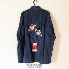 パンクドランカーズ　デニムシャツ ミルクボーイコラボ パンクドランカーズ デニムシャツ ミルクボーイコラボ
