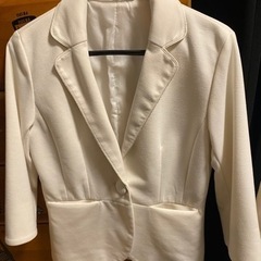 洋服⑲洋服⑨ 白ジャケット 7分袖