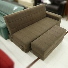 ソファ 2人掛け 引出し付き リクライニング 幅155cm ブラウン系 家具 イス 苫小牧西店