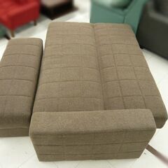 ソファ 2人掛け 引出し付き リクライニング 幅155cm ブラウン系 家具 イス 苫小牧西店