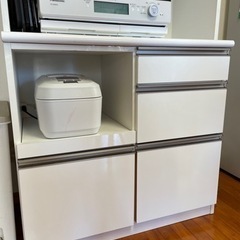 【中古】食器棚（ホワイト）
