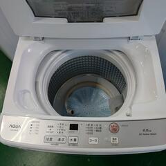 【愛品倶楽部柏店】AQUA　アクア　22年製 6.0㎏ 洗濯機 AQW-S6M 全自動洗濯機 ホワイト AQW-S6RBK(W) [洗濯6.0kg /簡易乾燥(送風機能