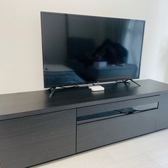 テレビボード　アイリスオーヤマ　ブラック木目