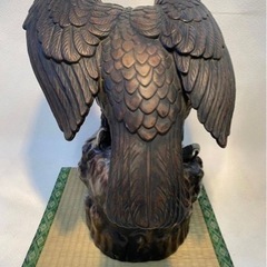 古美術品 九谷焼 特大 55cm 鷹置物 素晴らしい出来