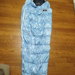 【値下げ】寝袋 ダウンシュラフ ライトブルー NANGA （春～秋用）