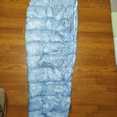 【値下げ】寝袋 ダウンシュラフ ライトブルー NANGA （春～秋用）