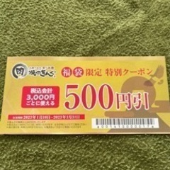 焼肉きんぐ　福袋限定　特別クーポン　500円分　送料込み