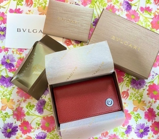 新品未使用　BVLGARI ブルガリ キーケース 赤 ボルドー ワインレッド