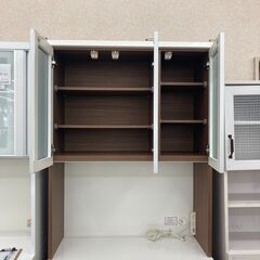 ☆ジモティ割あり☆ ニトリ 食器棚 ブラウン H200×W89×D51 