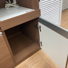 ☆ジモティ割あり☆ ニトリ 食器棚 ブラウン H200×W89×D51 