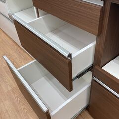 ☆ジモティ割あり☆ ニトリ 食器棚 ブラウン H200×W89×D51 
