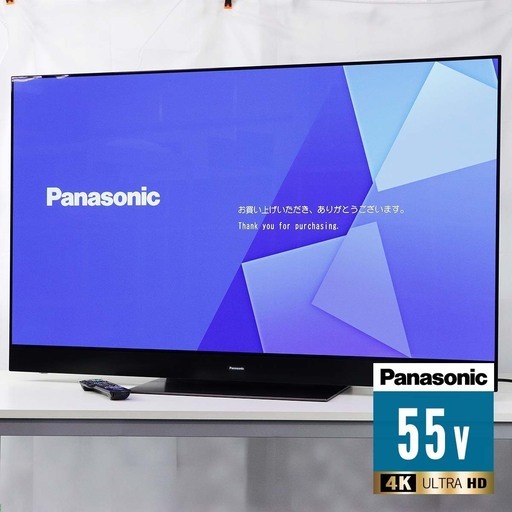 中古 有機EL液晶テレビ 55型 VIERA 4K 訳あり特価 2019年製 Panasonic TH-55GZ2000 純正リモコン付 FB0513