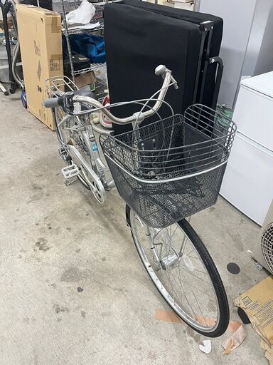 【A-403】自転車 中古 激安 通勤 通学 ママチャリ シルバーカラー