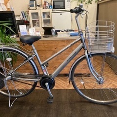 【ブリヂストンアルベルト！後輪タイヤ新品！】LEDオートライト　内装３段　27インチ自転車　シルバー