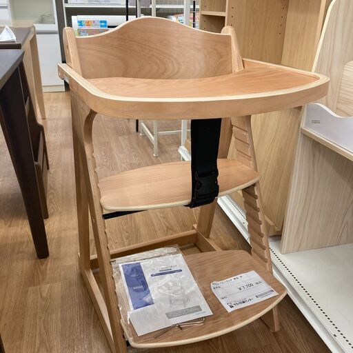 ★ジモティ割あり★ カトージ プレミアムベビーチェア 品番22947 ナチュラル H80×W49×D60.5 クリーニング済み KJ1533