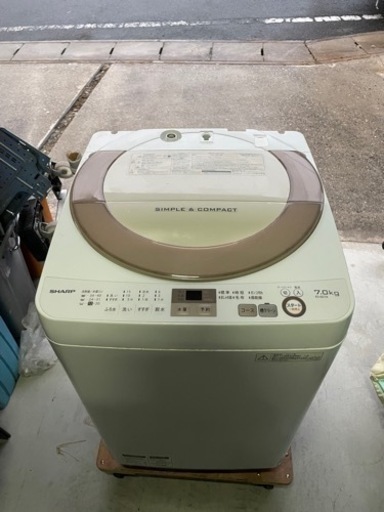 値下げ⭐︎愛知近郊配送無料　SHARP  7kg洗濯機　ES-GE7A-N 2017年製