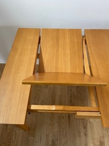 食卓　テーブル　机　伸縮可能　木製　オーク