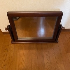 木製ミラースタンド　鏡 未使用品