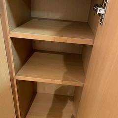 家具こうば オガモク カウンター下収納 プッシュ扉90（高さ80cm）完成品