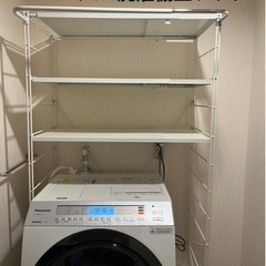 【お譲り先決定済】ベルメゾン 伸縮できる洗濯機上ラック ランドリ...