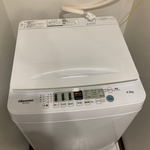 完了)Hisense 4.5Kg 洗濯機 HW-E4505 メーカー保証2025/9/1まで