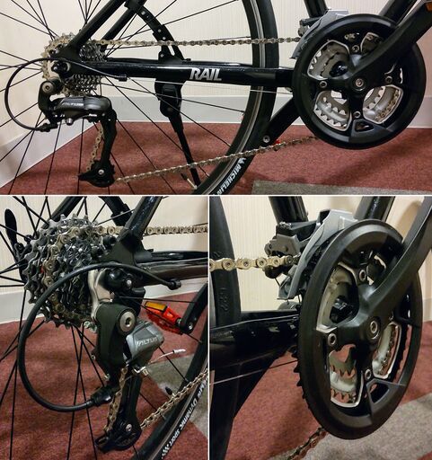 新車の輝き Khodaa Bloom RAIL700 3x9速 黒色 完全整備車輛 純正タイヤ