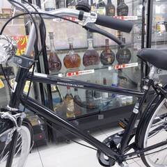 【ASAHI/あさひ/INNOVATION FACTORY/イノベーションファクトリー/シティサイクル/26インチ/鍵付き/黒/ブラック/6段変速/砲弾型ライト】