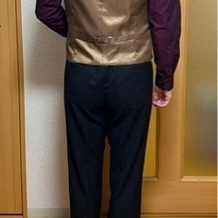 【ほぼ新品】洋服の青山　パーティ用お洒落スーツ　A6サイズ