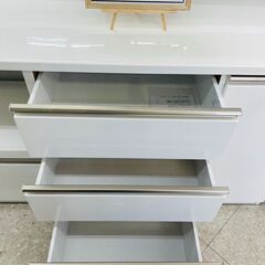 🎵三幸ジャパン キッチンカウンター ✨定価￥98,900✨ ソフトクローザー 人気のホワイトカラー🎵3887