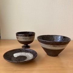 【値下げ】花田勝　飯茶碗・高台鉢・皿セット