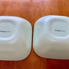 Francfranc小皿(中古)2皿 薄いグリーン