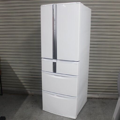 T774)MITSUBISHI ノンフロン冷凍冷蔵庫 フレンチドア 幅65cm MR-R47Z-W