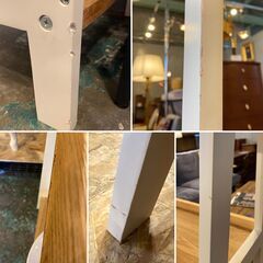 5段ラダーシェルフ　ホワイト×ナチュラル●BA01G074