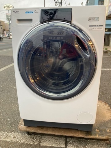 ◼️【現状品】AQUAドラム式洗濯乾燥機12キロ 2022年製 AQW-DX12M 洗濯機