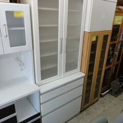 食器棚 キッチンボード 幅80cm キッチン収納 ホワイト 収納...