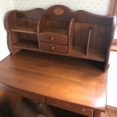 天然木 学習机、椅子、脇卓セット ピーターラビットシリーズ