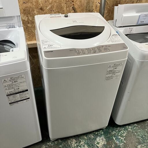 TOSHIBA 全自動洗濯機 AW-5G6(W) 5kg 2018年製●BA02G002