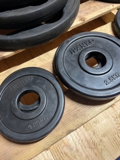 IVANKO イヴァンコ ラバーオリンピックプレートセット 計125Kg 穴径